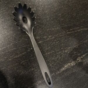 Tramontina Made In Brazil Plastic Black Pasta Server Spoon Utensil Cooking Tool